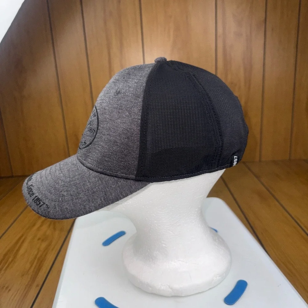 Klein Tools Mens Trucker Hat Grey Black Mesh Back Adjustable Baseball Cap Logo